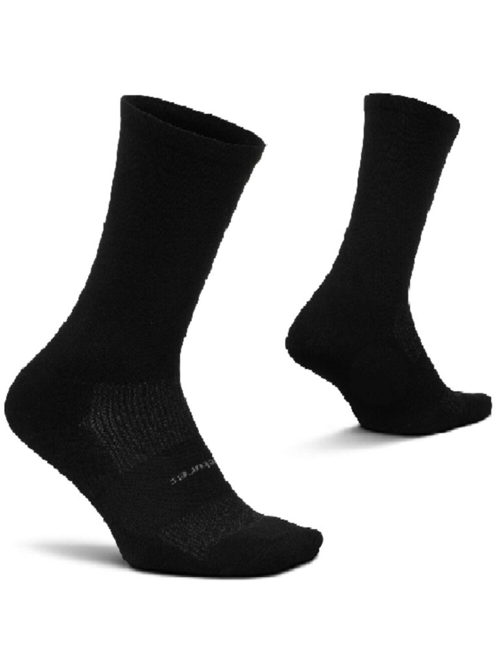 Feetures! Men's High Performance Cushion Crew,black L